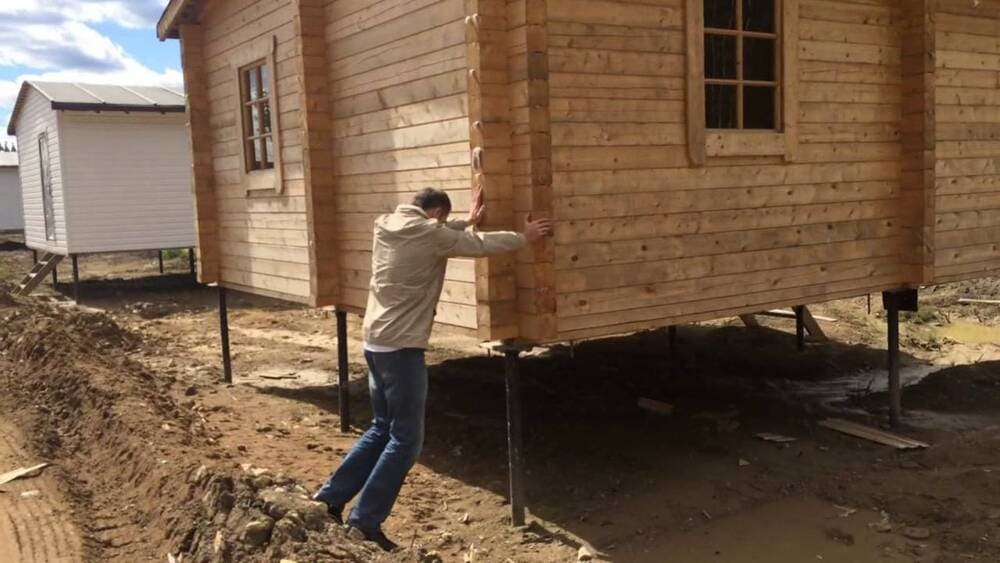 просадка фундамента каркасного дома перекос